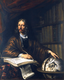 Heveliův portrét od Daniele Schultze, 1677