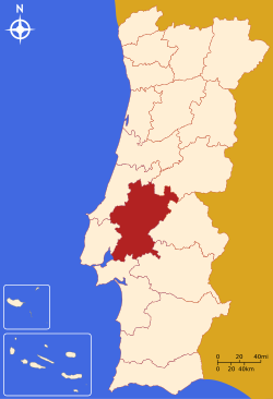 Location of Destrict o Santarém