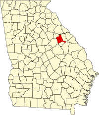 Locatie van Warren County in Georgia