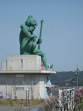 おにっ子ランドの鬼の像(伯耆町成立後に撮影)