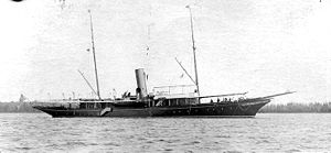 Steam yacht Rambler in port before her U.S. Navy service during World War I