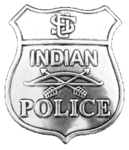 Historisk polisbricka för Indianpolisen på indianreservaten (ca 1890).