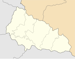 Perechyn is located in Zakarpattia Oblast