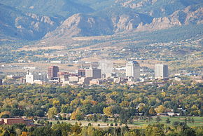 Colorado Springs merkezi panoraması