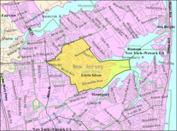 Census Bureau map of Little Silver, New Jersey