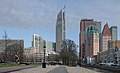 Den Haag, Haager skyline von Laan van Reagan en Gorbatsjov