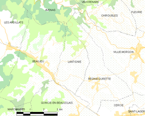 Poziția localității Lantignié