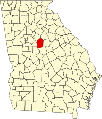 Locatie van Jasper County in Georgia