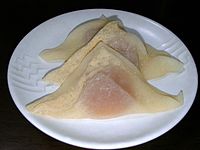 Nama-yatsuhashi with white peach paste