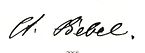 August Bebel, podpis (z wikidata)