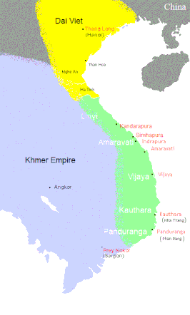 Koninkrijk Chiampa in groen