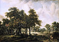 Meindert Hobbema Pemandangan Hutan dengan Rumah Pertanian (c. 1665)