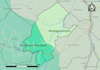 Carte en couleur présentant le(s) SAGE couvrant le territoire communal