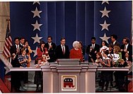 George H. W. Bush and Barbara Bush at the 1992 Republican National Convention.