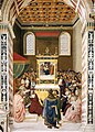 Calixt III. ernennt Enea Silvio Piccolomini zum Kardinal – Fresko von Pinturicchio