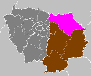 Arondismentul Meaux în cadrul departamentului Seine-et-Marne