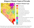 Image 67Köppen climate types of Nevada, using 1991-2020 climate normals. (from Nevada)