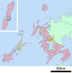 Kedudukan Kawatana di wilayah Nagasaki