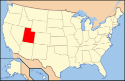 Lokasi Utah di Amerika Serikat