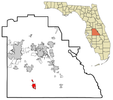 Location in Polk County and the state of فلوریدا