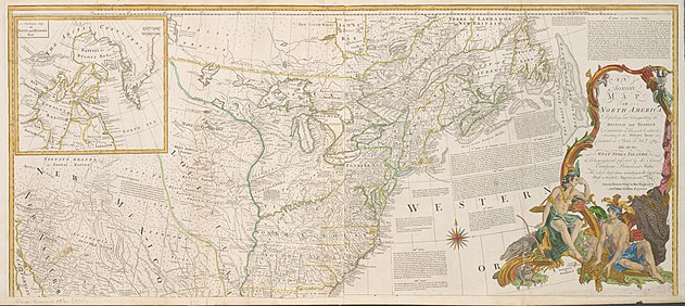 Accurate Map of North America, 1775 (top)