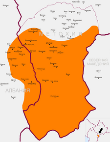 Poziția localității Gora (regiune)