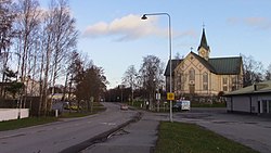 The town center along the Kauppatie street