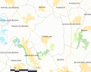 Poziția localității Corneilhan