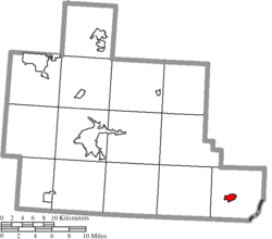 Location of Coolville in Athens County