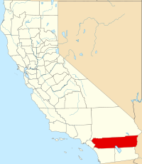 Locatie van Riverside County in Californië