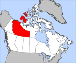 Nortwest Territories läge i Kanada.