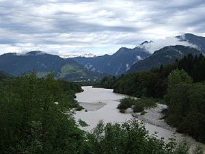 Soča-joki Kobaridin lähellä