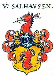 Rodový erb pánů ze Salhausenu z roku 1605