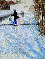 Snow in March by Igor Grabar. 1904.