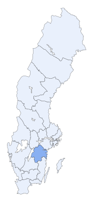 Pozicija Grofovije Östergötland na karti Švedske