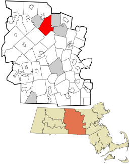 Location in Worcester County and the state of Massachusetts.