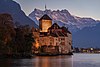 Chillon Castle with the Dents du Midi