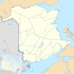 Ville de Moncton City of Monctonの位置（ニューブランズウィック州内）