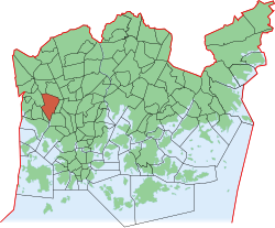 Position of Etelä-Haaga within Helsinki