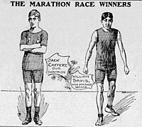 Newspaper drawing of Jack Caffrey and William Davis