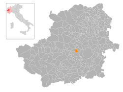 Locatie van Alpignano in Turijn (TO)