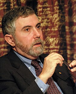 Paul Krugman Ruotsin akatemian tiedotustilaisuudessa