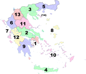 Nexşeya parêzgehên Yewnanistana îro