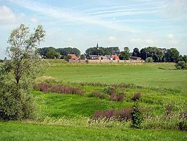 Schenkenschanz gezien vanaf de dijk