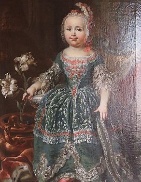 Sofia Magdalena de niña (1750).