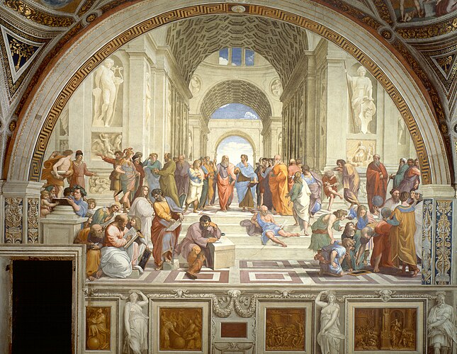 «Афинская школа» — фреска работы Рафаэля Санти в станце делла Сеньятура («Зале указов») Ватиканского дворца
