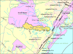 Census Bureau map of Corbin City, New Jersey