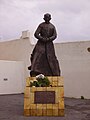 Statue av Don Manuel, som var prest i kirken Santa María de los Remedios