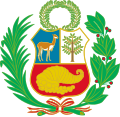 Peru Coat of Arms on Flag