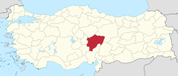 Provincia di Kayseri – Localizzazione